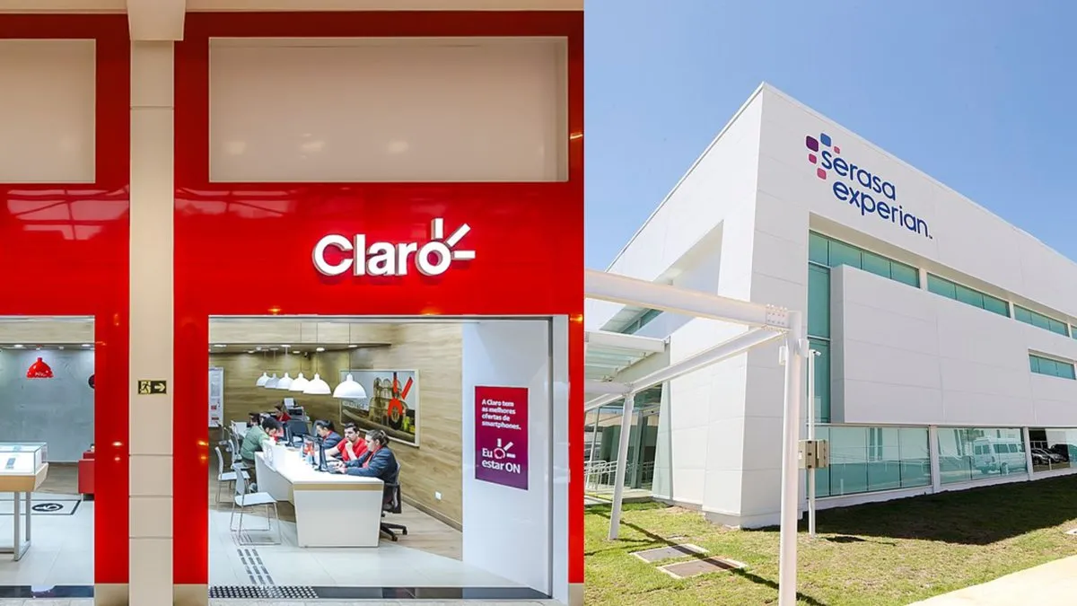 Loja da Claro ao lado da sede da Serasa Experian, representando a parceria de dados investigada pela ANPD