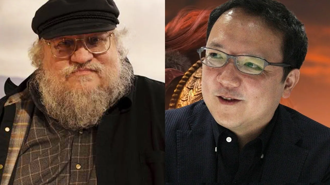 George R. R. Martin ao lado de Hidetaka Miyazaki, os dois autores por trás do mundo de Elden Ring