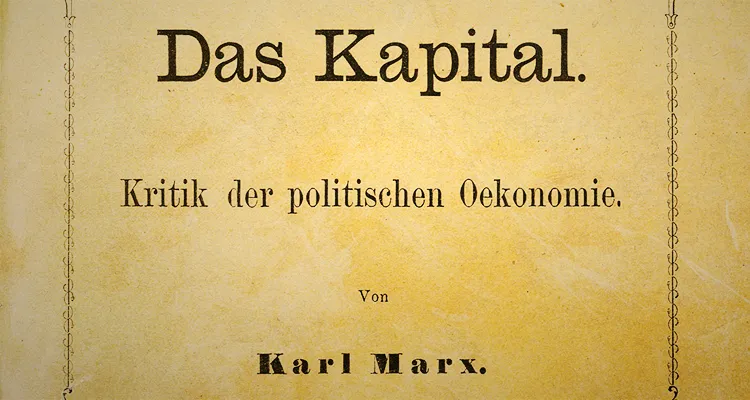 Retrato histórico de Karl Marx, filósofo e teórico do socialismo