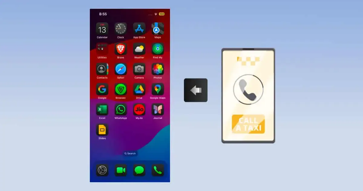 iPhone com ícones de apps de terceiros fora da App Store, representando sideloading no Brasil