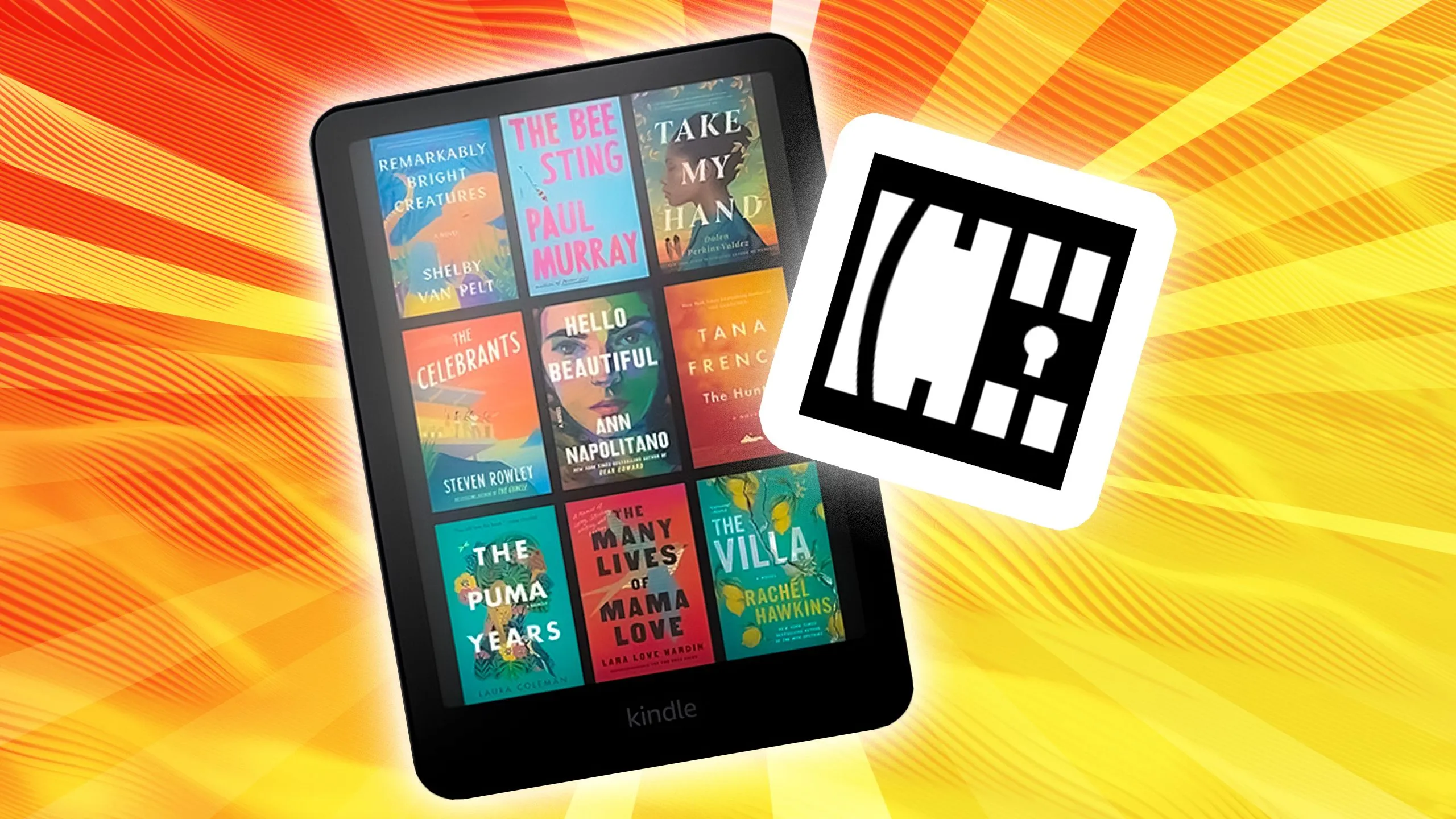 Kindle Paperwhite aberto em uma mesa de madeira com interface de leitura visível