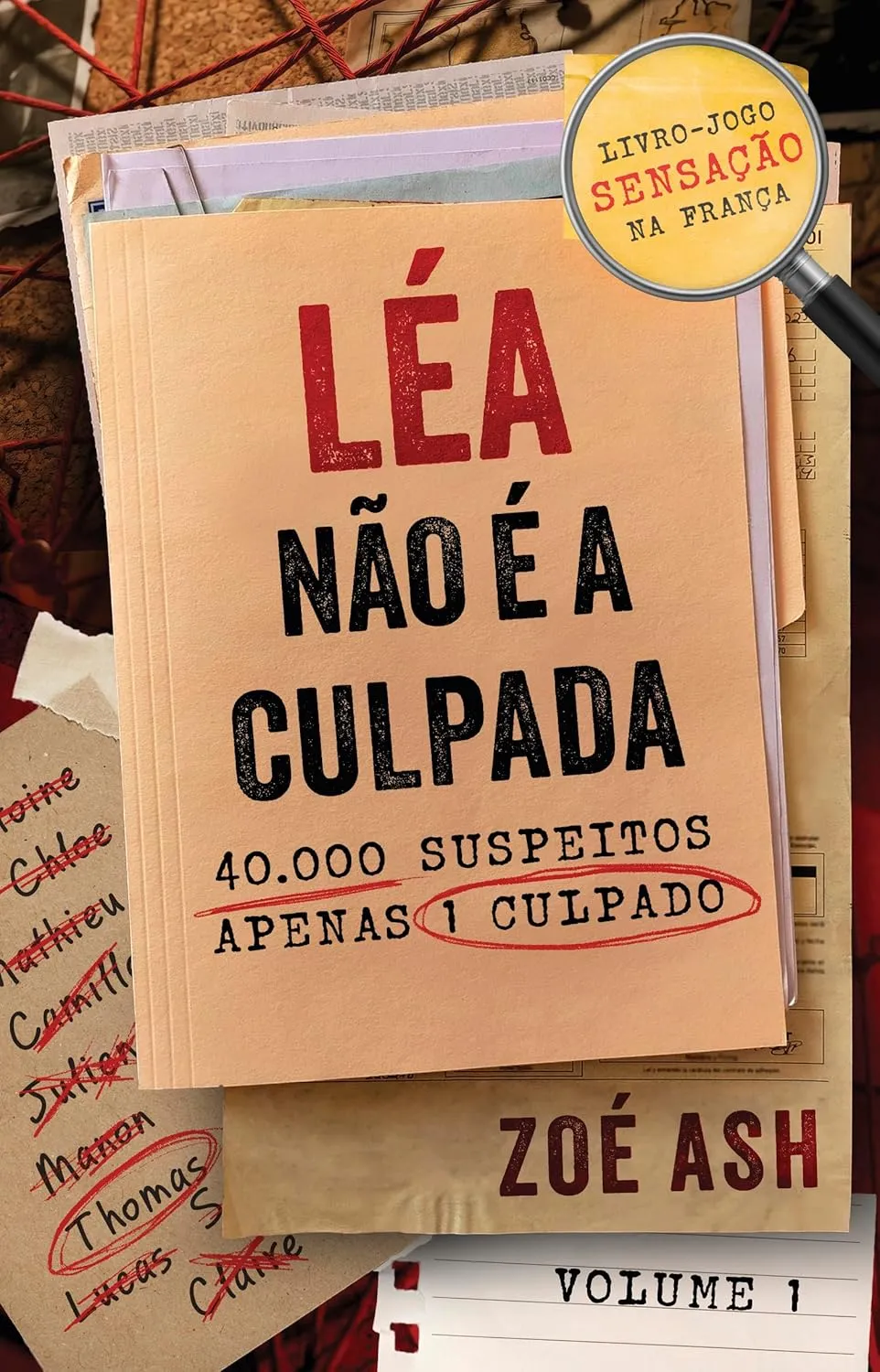 Capa da edição brasileira de Léa não é a culpada, de Zoé Ash, publicada pela Intrínseca