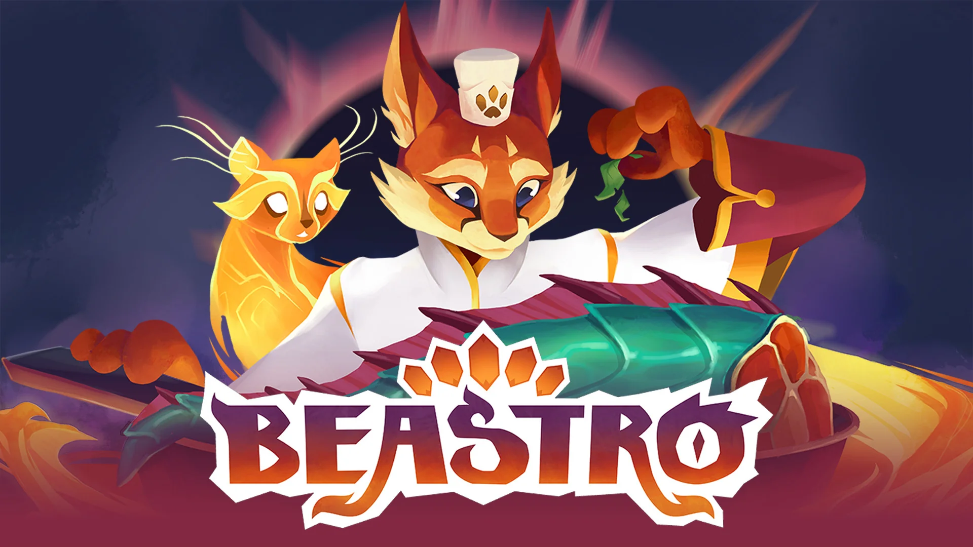 Beastro cozy cooking card battling game