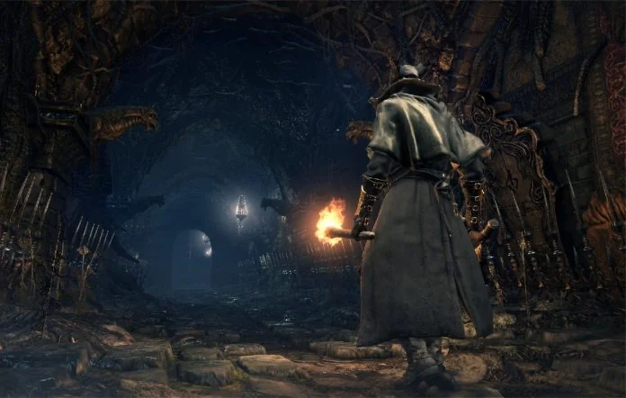 New Bloodborne game trailer screenshot showing gothic architecture