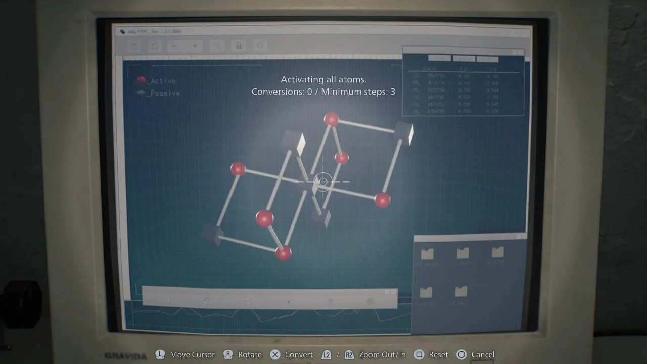 A máquina de análise de sangue do Blood Lab em Resident Evil Requiem onde a mão decepada é escaneada